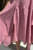 Made in Italy Tiggy Pure Cotton Smock Dress Indian Pink /5 =